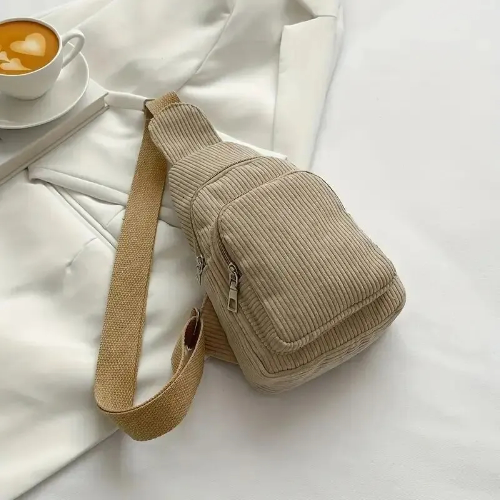 Mini Backpack Purse - Vintage Cord Umhängetasche Retro Brust Sling