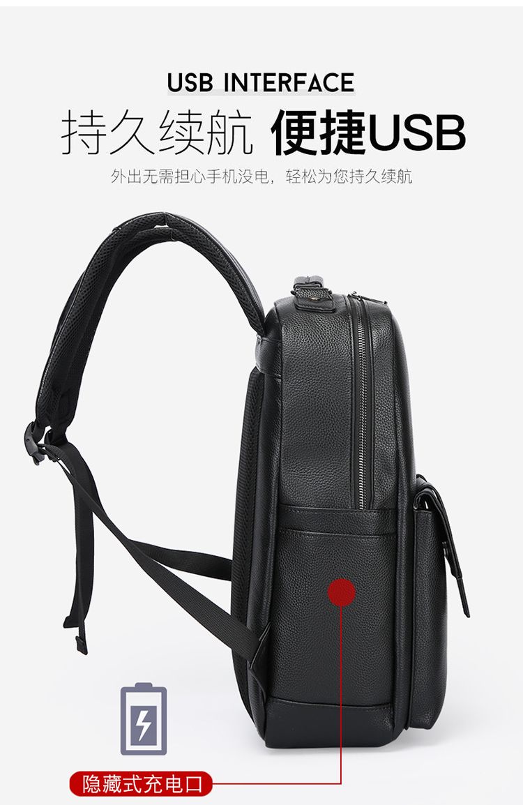 Luxuriöser Herren-Lederrucksac – Laptop Backpack 15.6 Bewertung und Preis